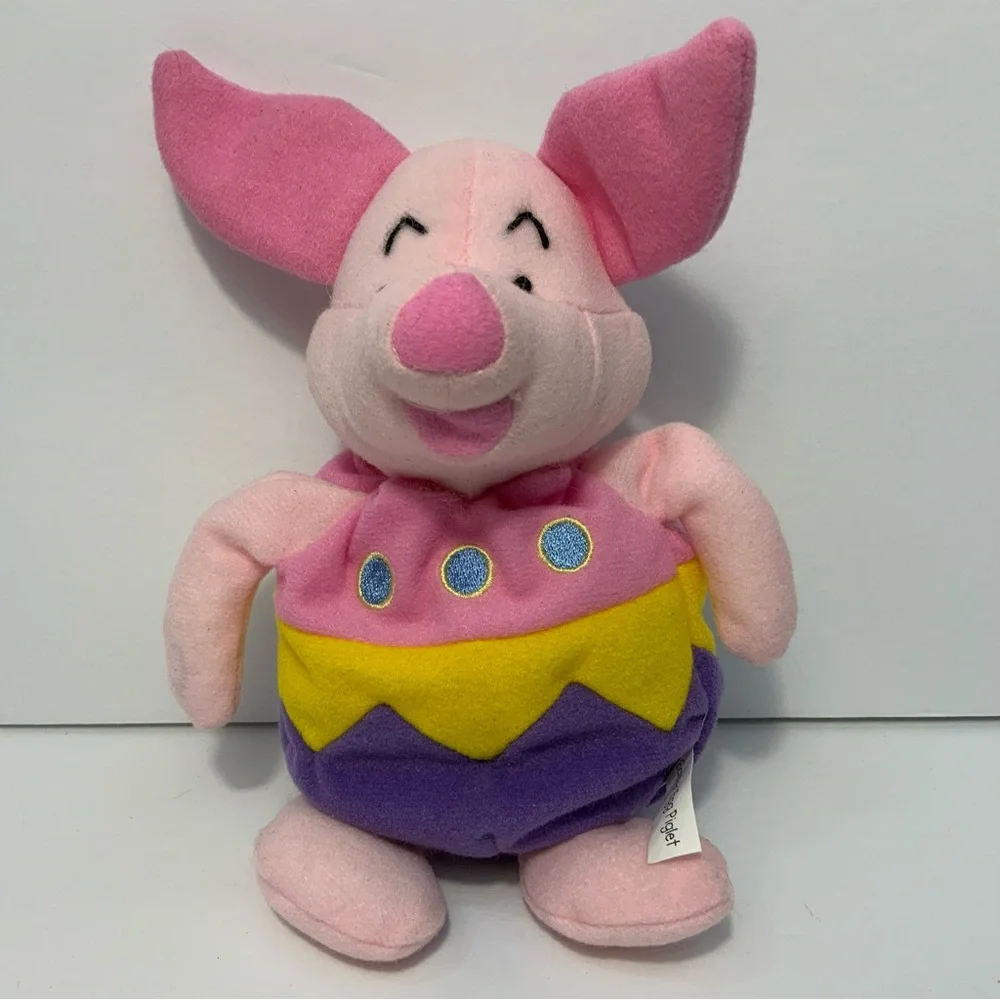 Disney Store Winnie the Pooh Easter Egg Outfit Piglet 8” Mini Bean Bag Plush Toy - Picture 4 of 7